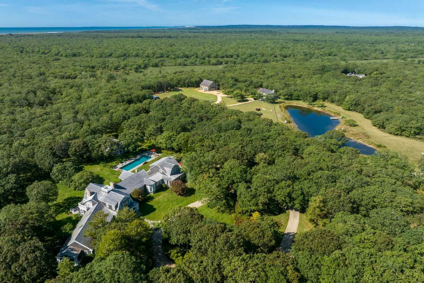 Single Family Homes for Sale at Prestigious Boldwater Estate on 22 Acres 10 Boldwater Road, 12 Boldwater Road Edgartown, Massachusetts 02539 United States