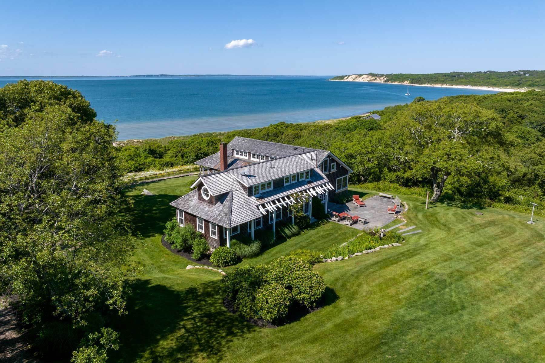 Single Family Homes for Sale at Waterfront Old Herring Creek Estate 104 and 111 Old Herring Creek Road West Tisbury, Massachusetts 02575 United States